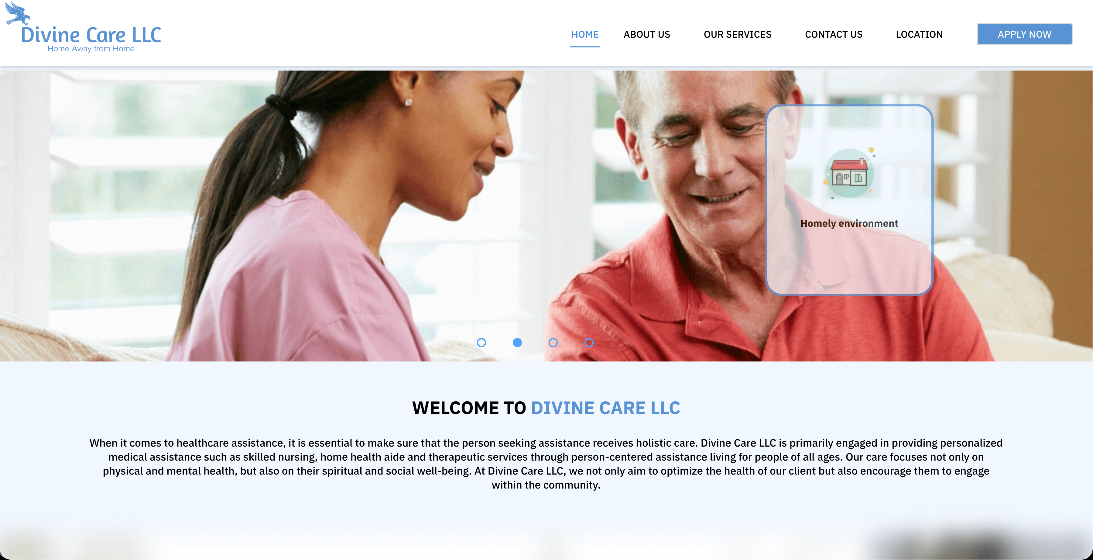Divine Care LLC website preview